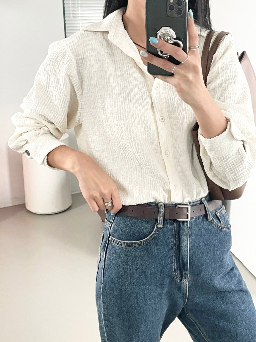 Wrinkle Loose-Fit Skirt