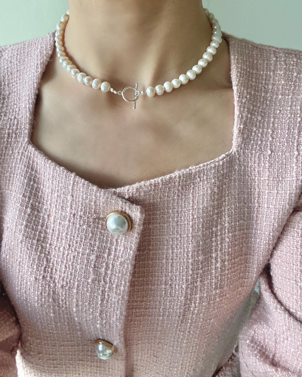 Silver Ugly Freshwater Pearl Necklace