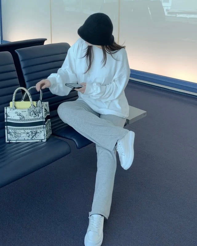 Modal Banding Flared Pants
