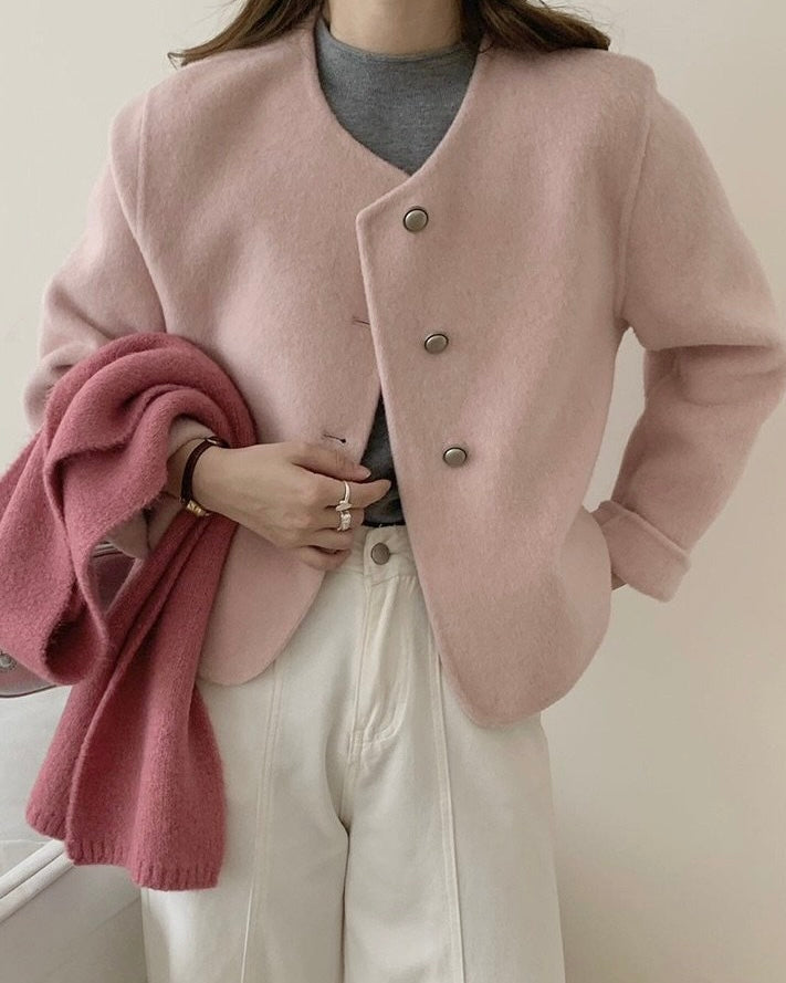 Round Wool Handmade Jacket