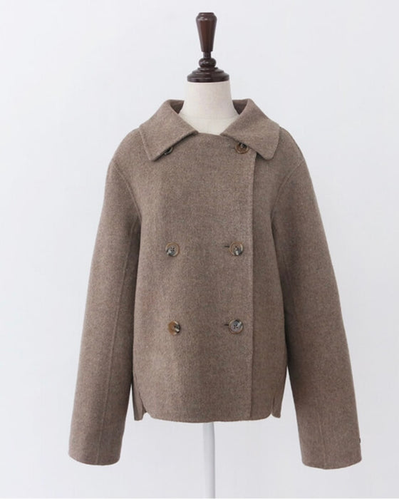 Double 90% Wool Short Coat