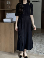 Laurent Pleats Dress