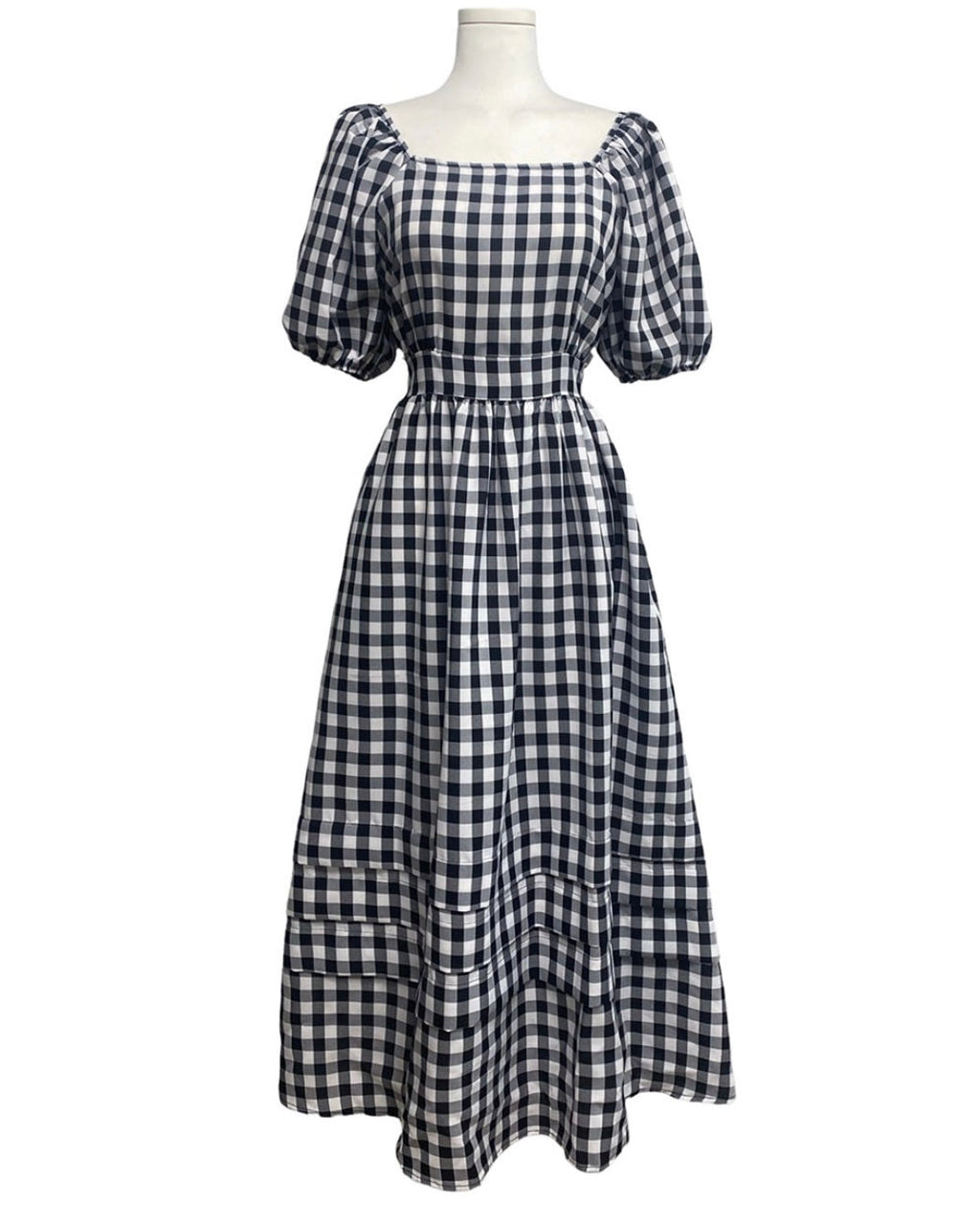 Puff Shoulder Long Dress