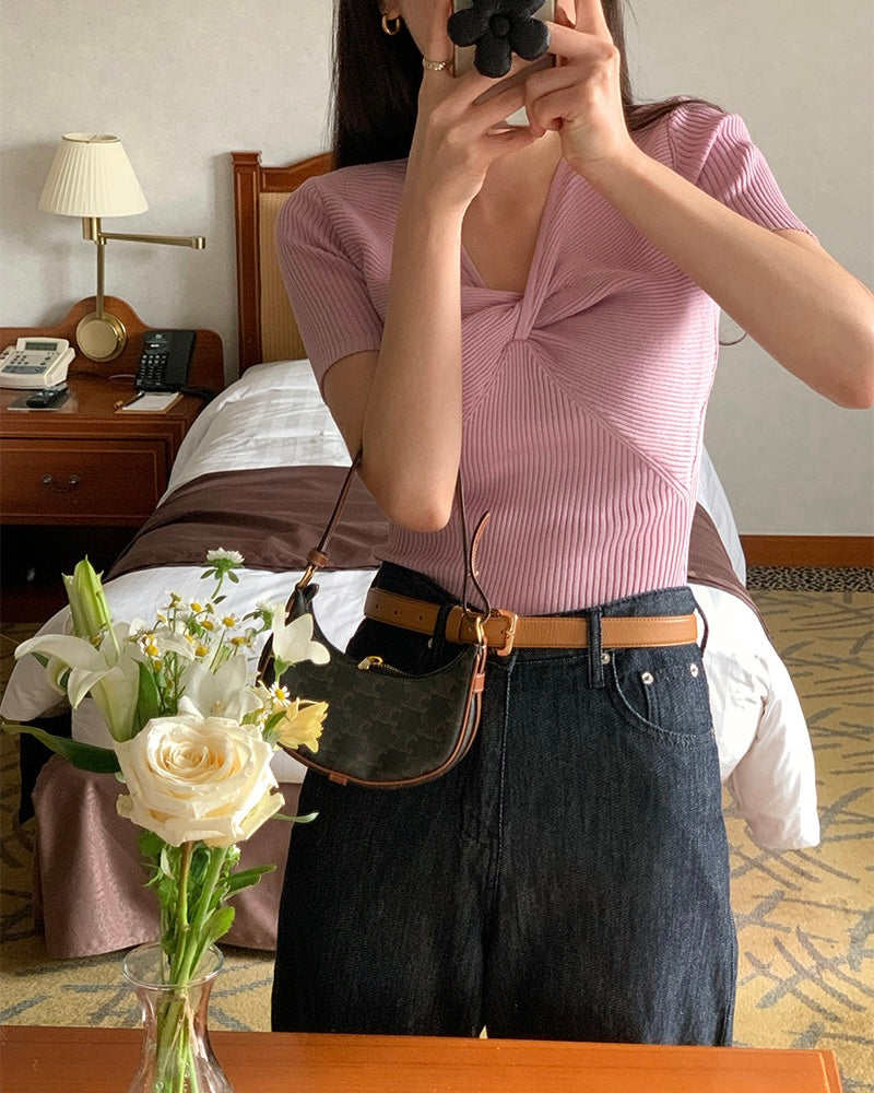 Twist Short Sleeves Knit