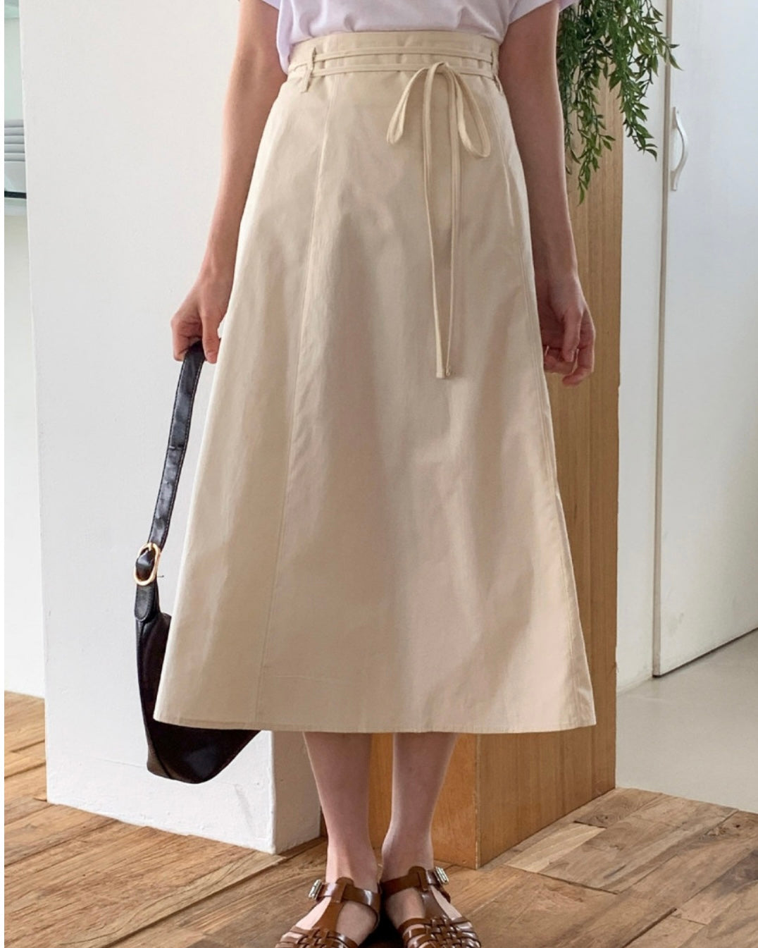 Cotton Ribbon String Skirt