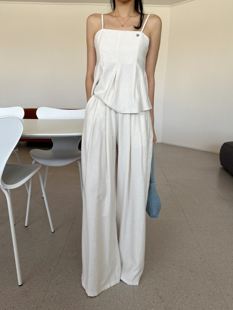 [ Sale Excluded ] Linen Pintuck Two-Piece Set