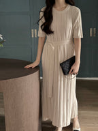 Laurent Pleats Dress