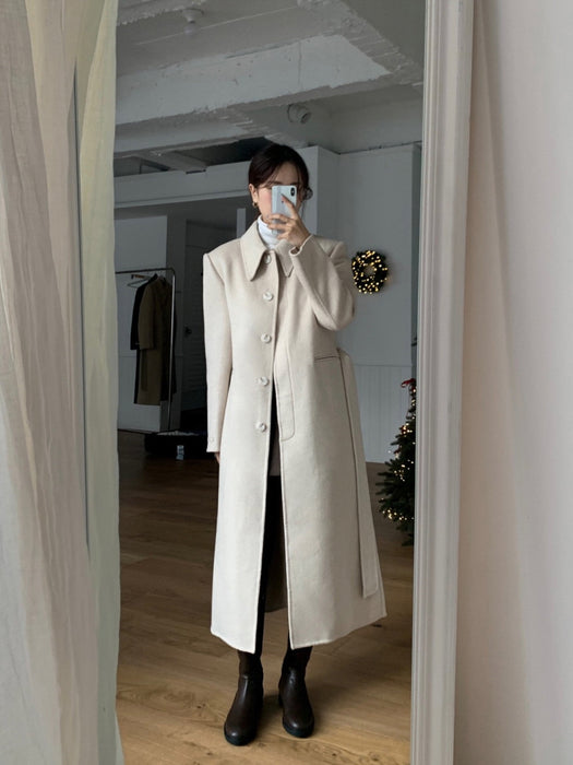 Vin Handmade 90% Wool Coat with Padded Vest