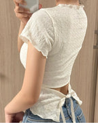 [ Sale Excluded ] Yoru Back Ribobn Top