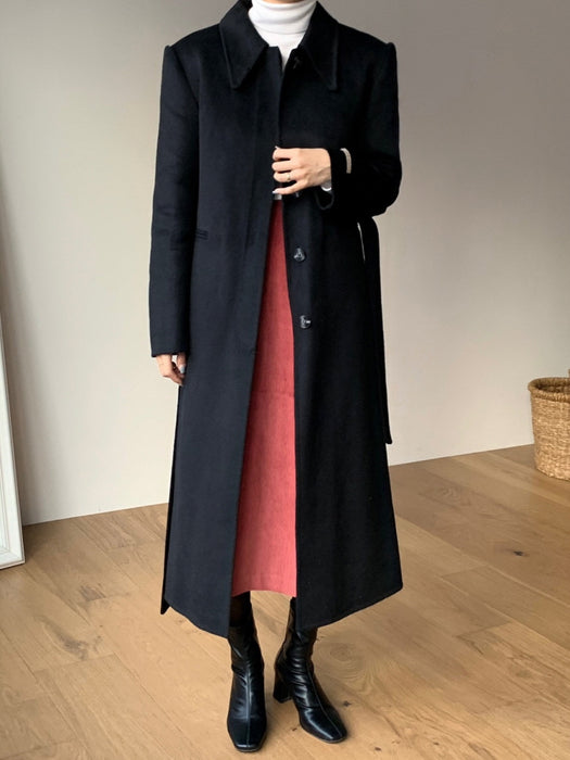 Vin Handmade 90% Wool Coat with Padded Vest