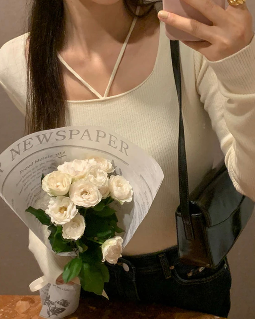 Serene Strap Ribbed Knit Top