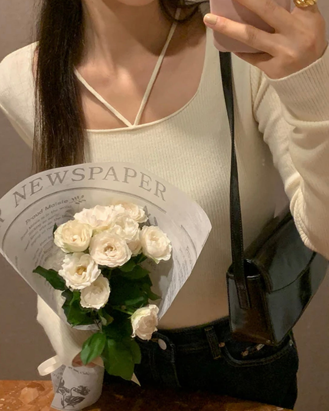Serene Strap Ribbed Knit Top