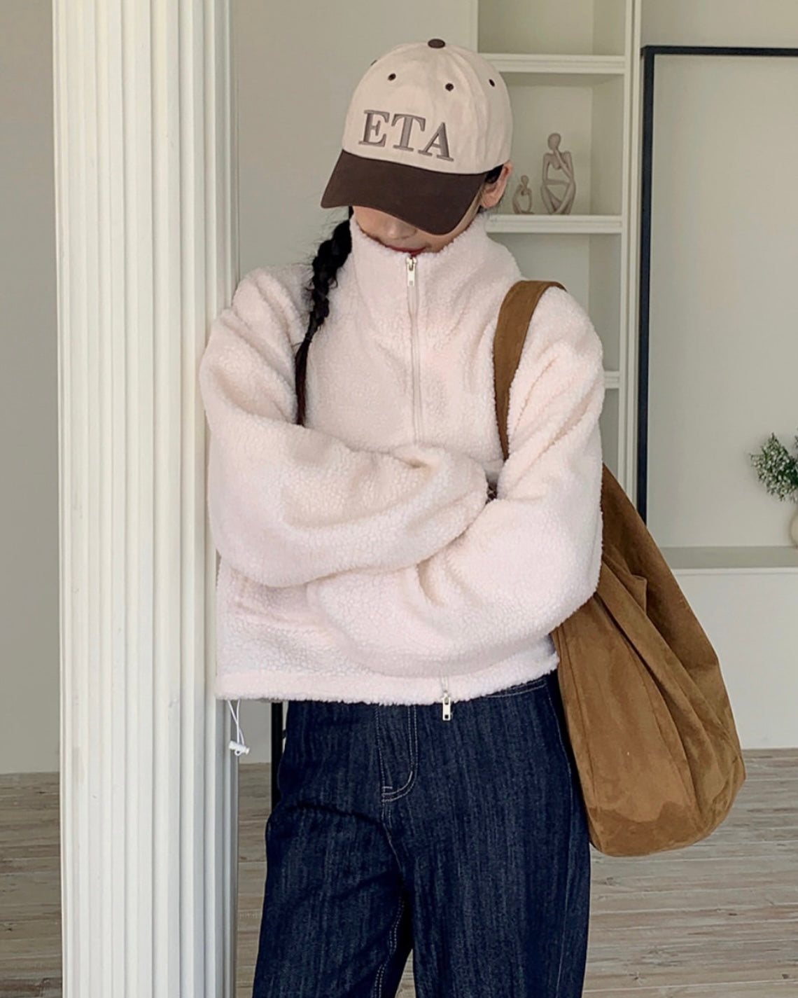 String Boucle Zip-Up