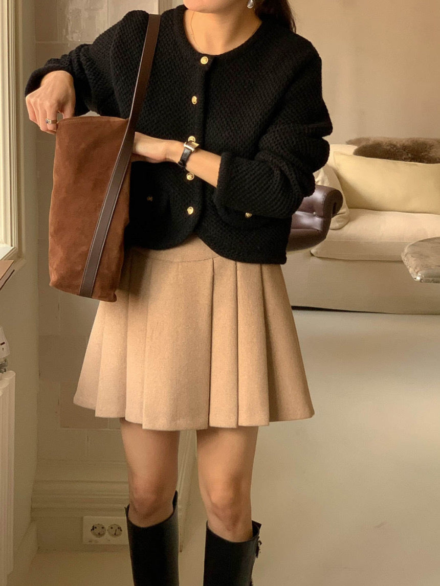 [S,M] Tommy Wool Skirt + Belt