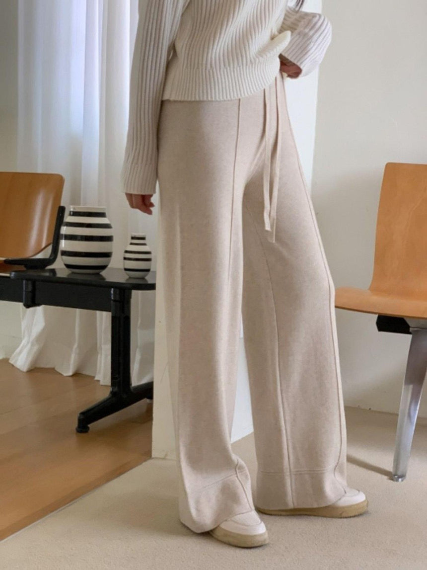 Pintuck Knitted Pants