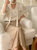 [S,M] Bath Belt Long Skirt Set