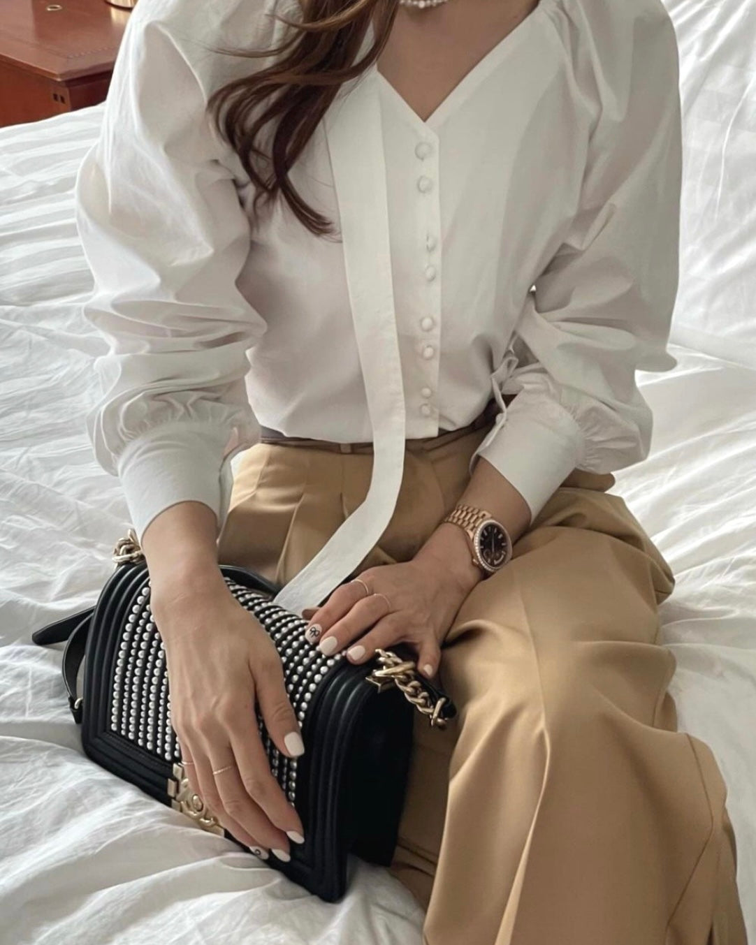 Hershey Tie Blouse