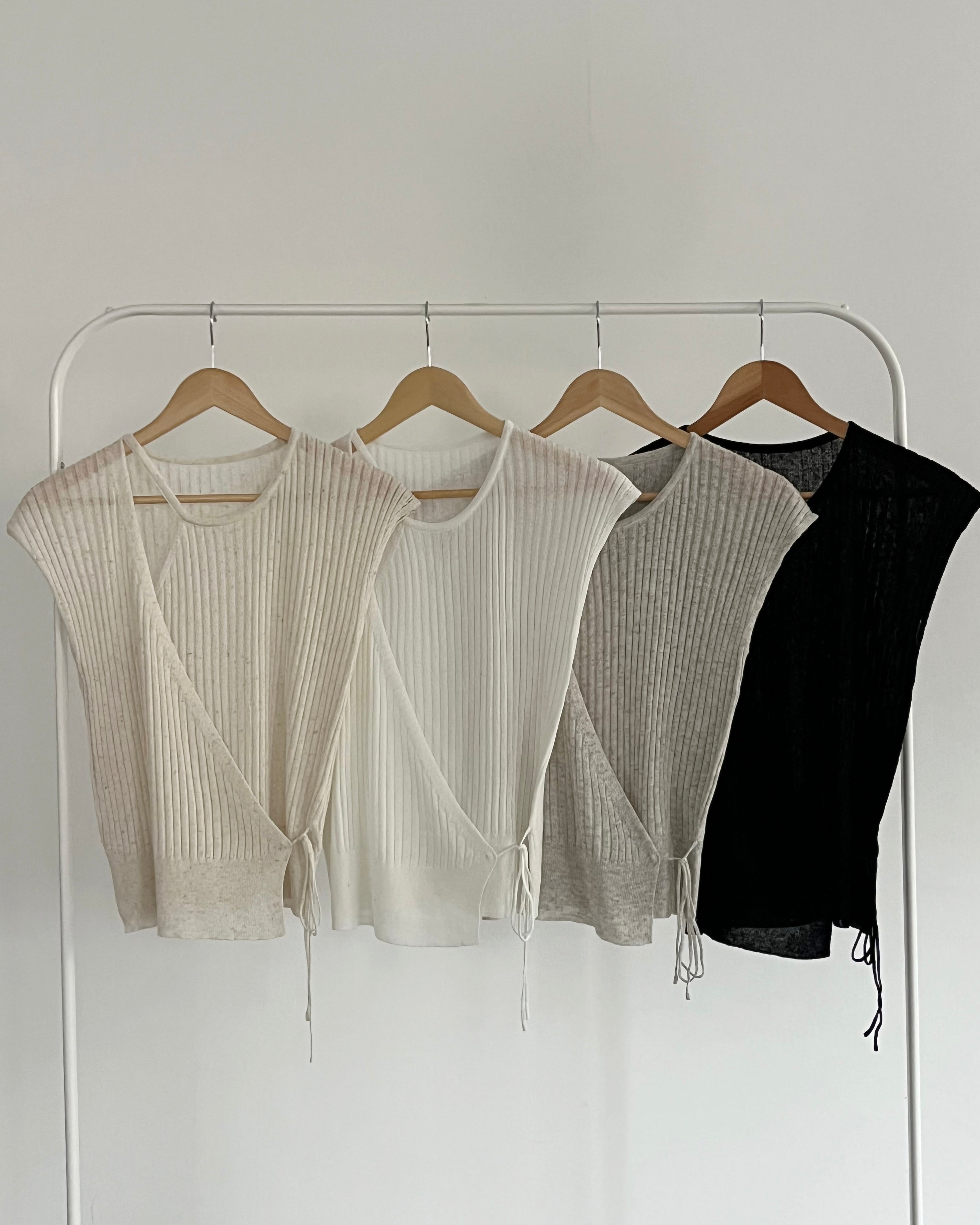 Wrap Cap-Sleeve Knit