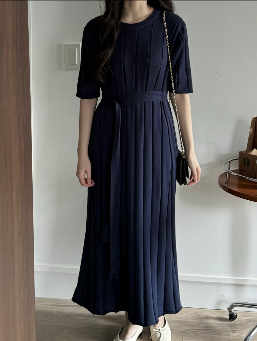 Laurent Pleats Dress