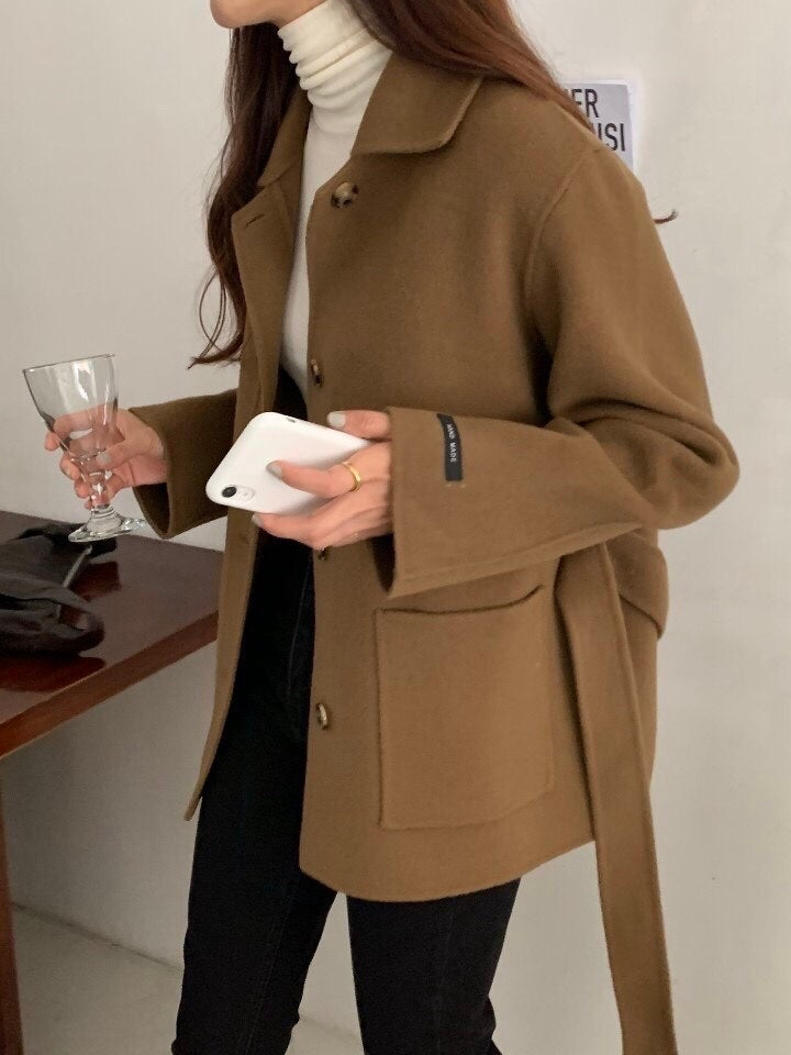 [ Pre-order ] Panna Half Wool Coat