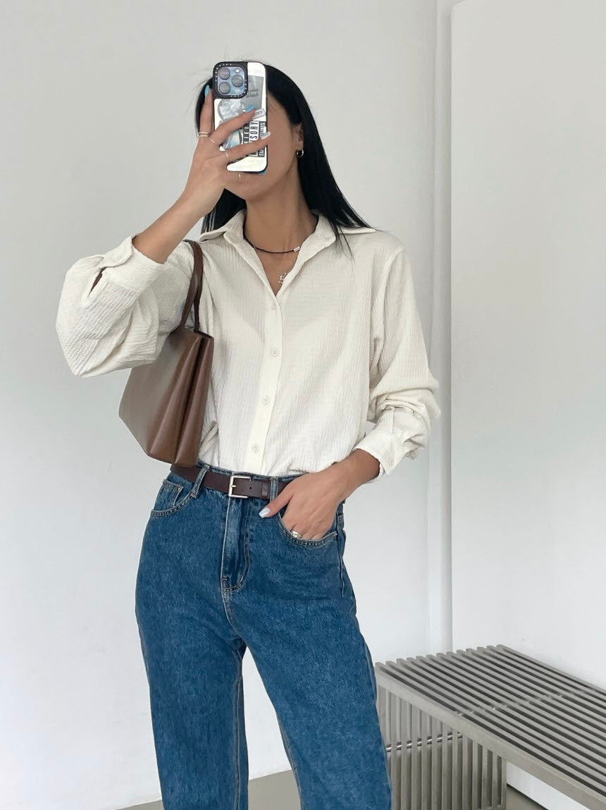 Wrinkle Loose-Fit Skirt