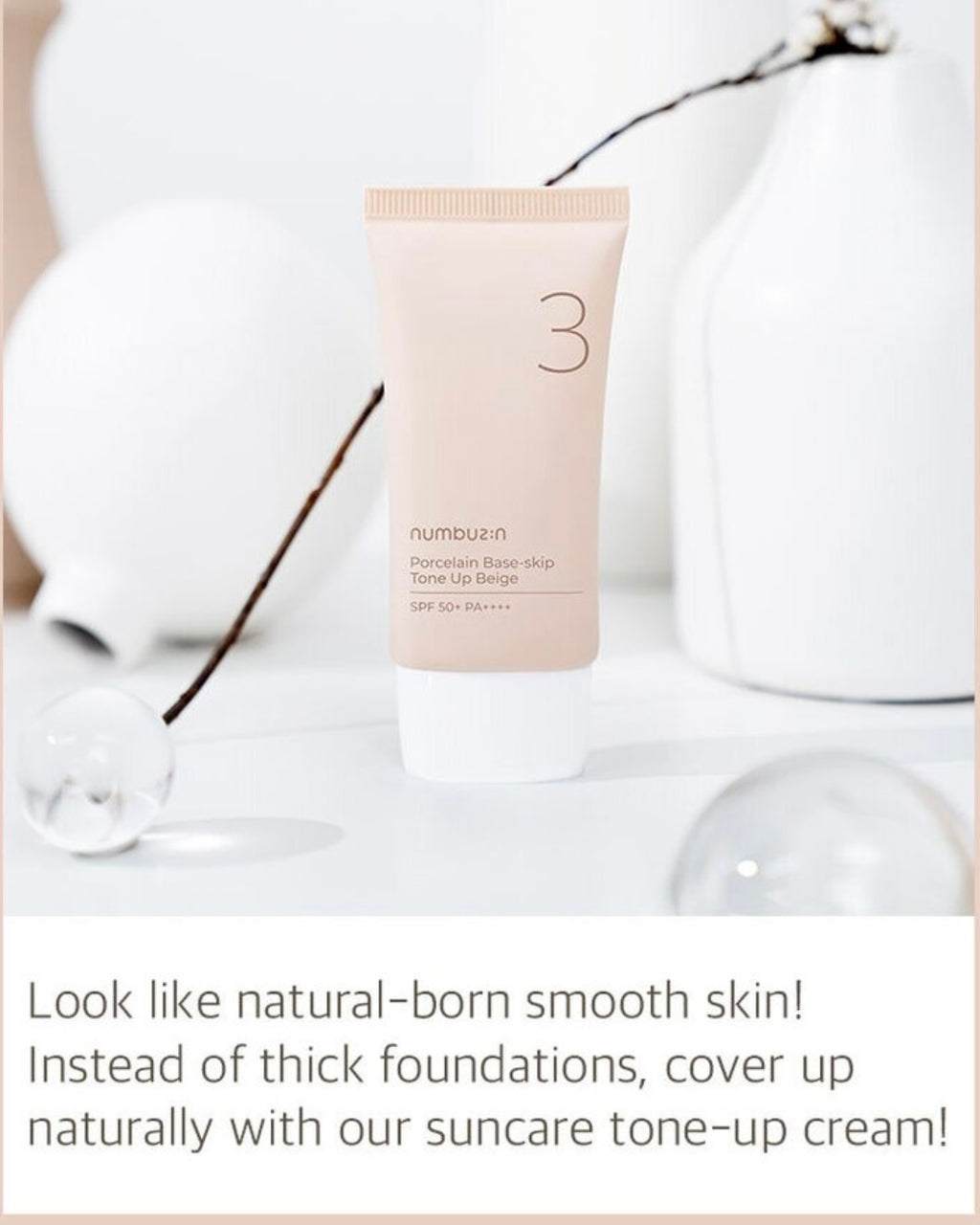[ numbuzin ] No. 3 Porcelain Base-skip Tone Up Beige 35mL