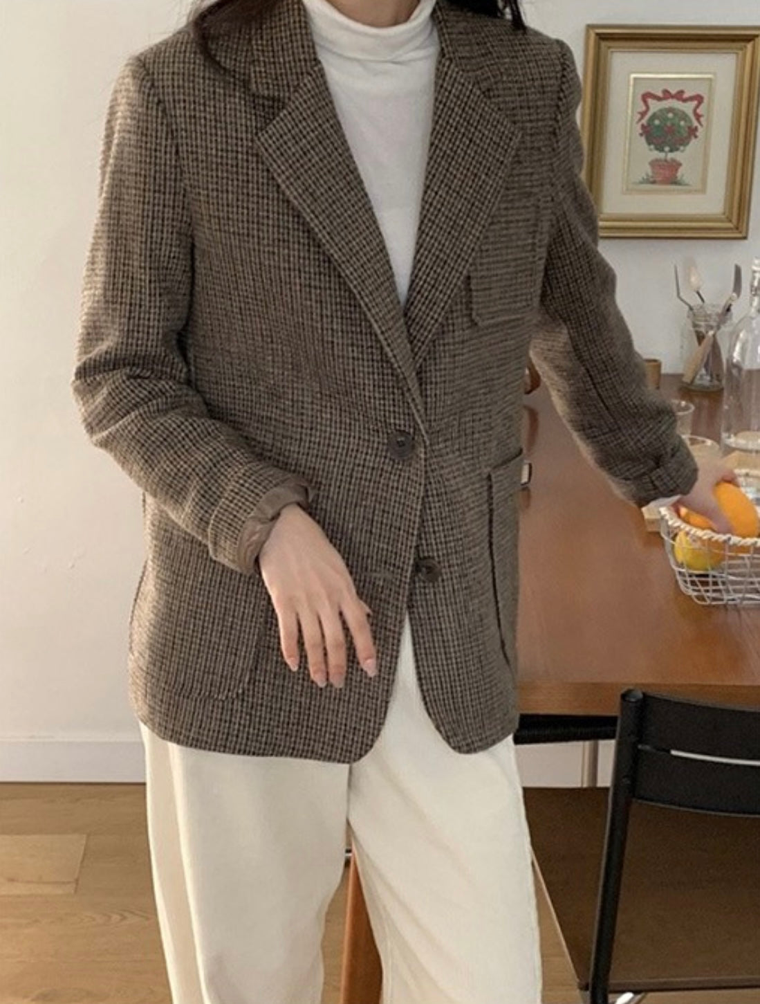 Classic Check Wool Jacket - 60% Wool