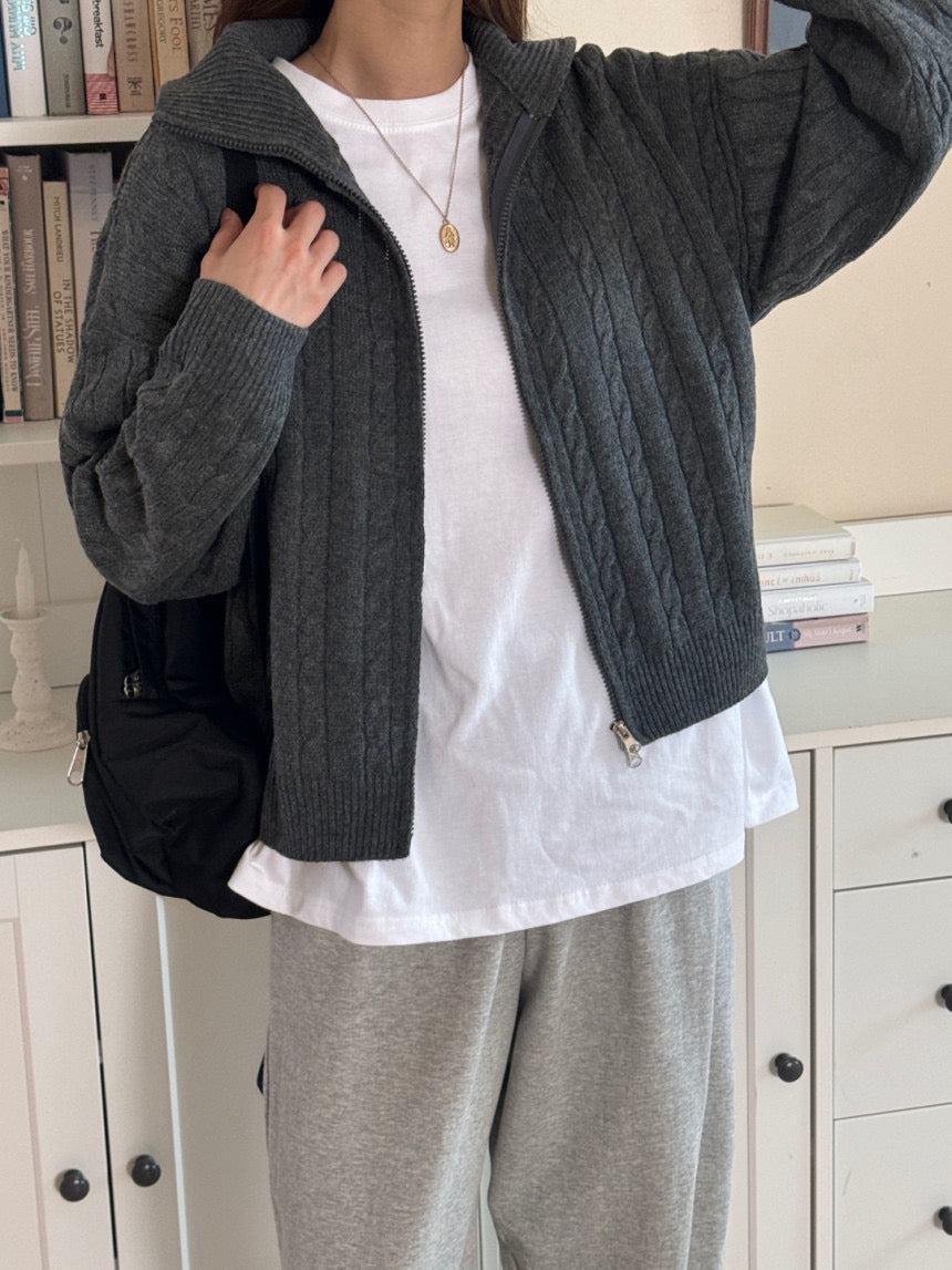 Pepper Knit Zip-Up