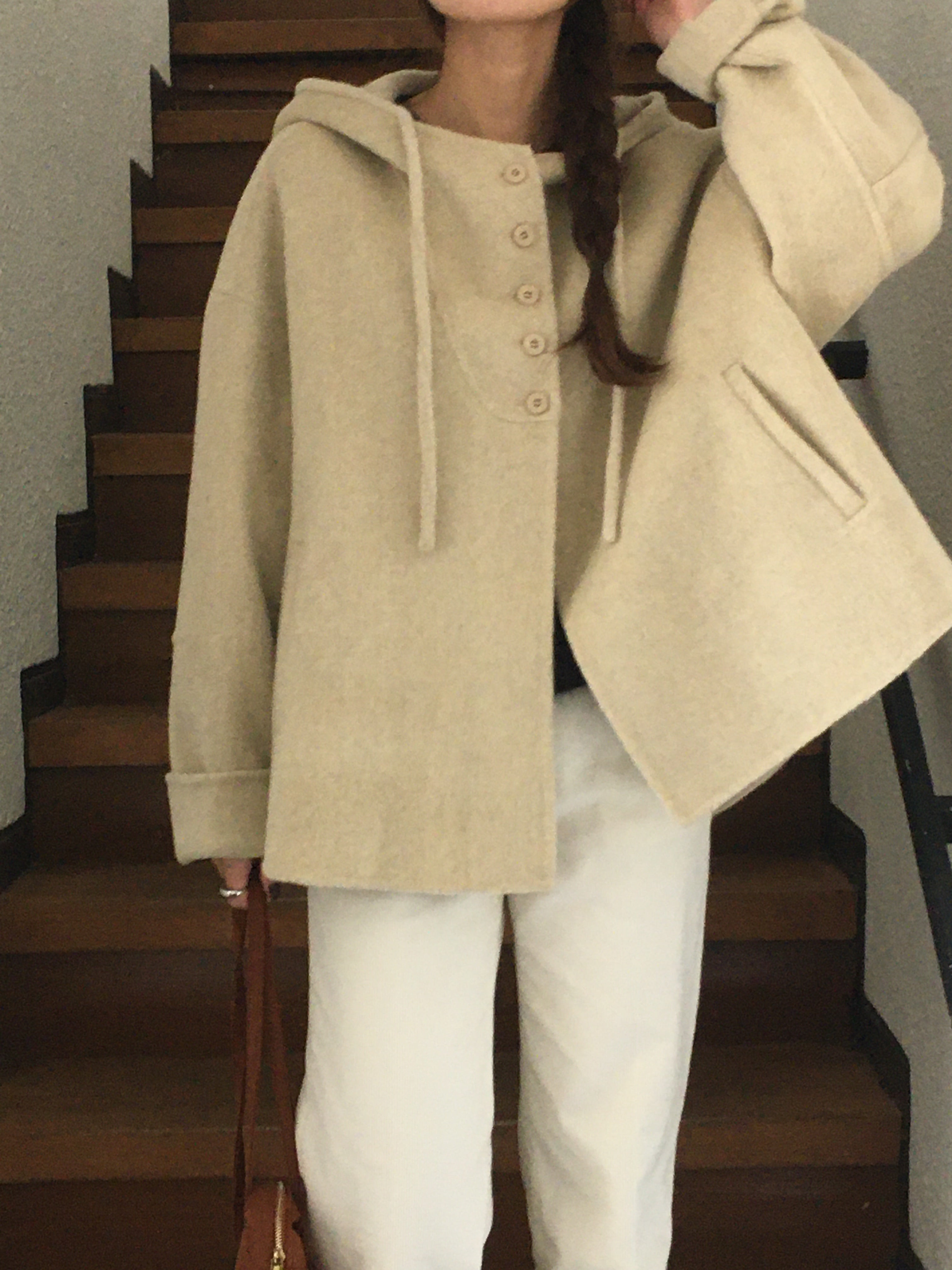Haze Hoodie 80% Wool Handmade Coat