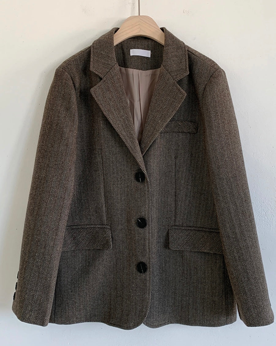 Billy Herringbone Wool Jacket