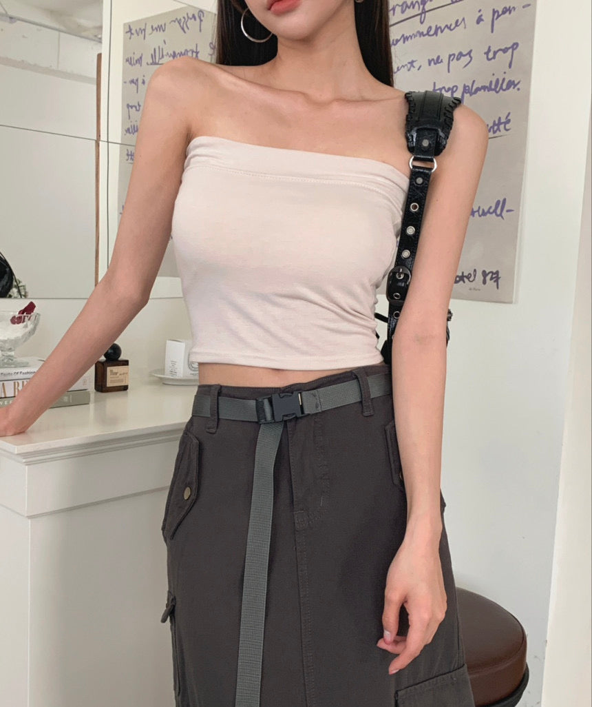 Built-In Padded Banding Tube Top