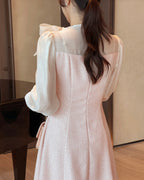 [ Pre-order ] Amelie Pearl Tweed Dress