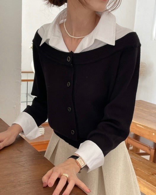 Layered Knit Blouse