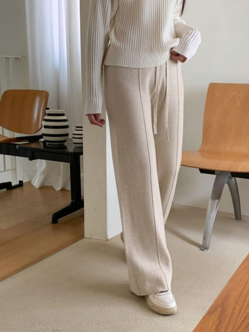 Pintuck Knitted Pants
