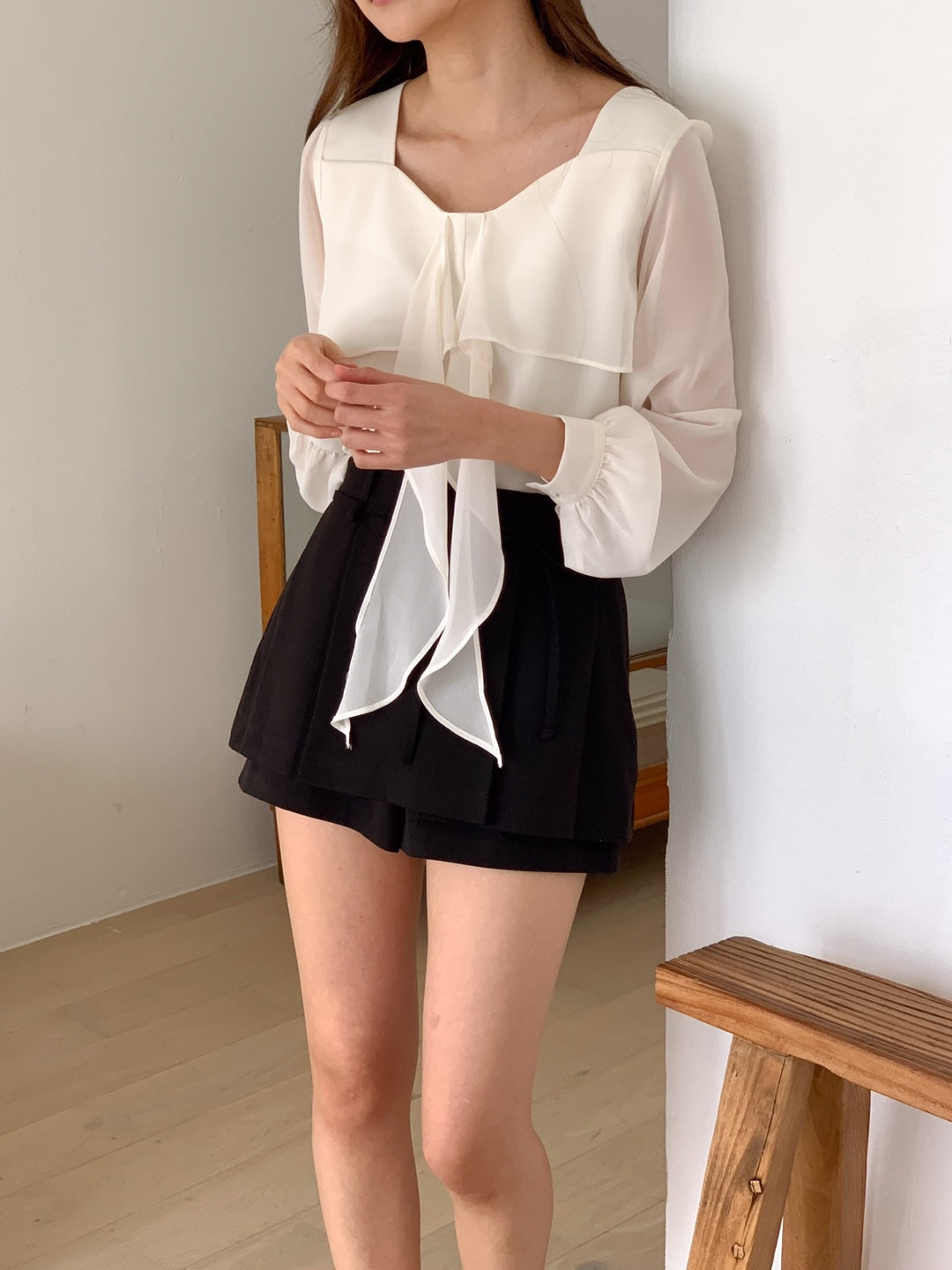 Chiffon Ribbon Blouse