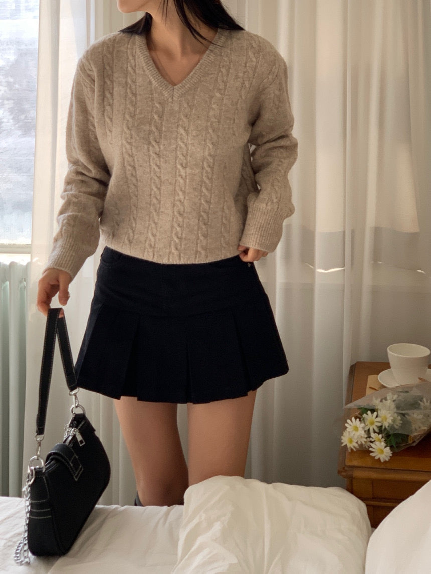 Mocha Cable Knit