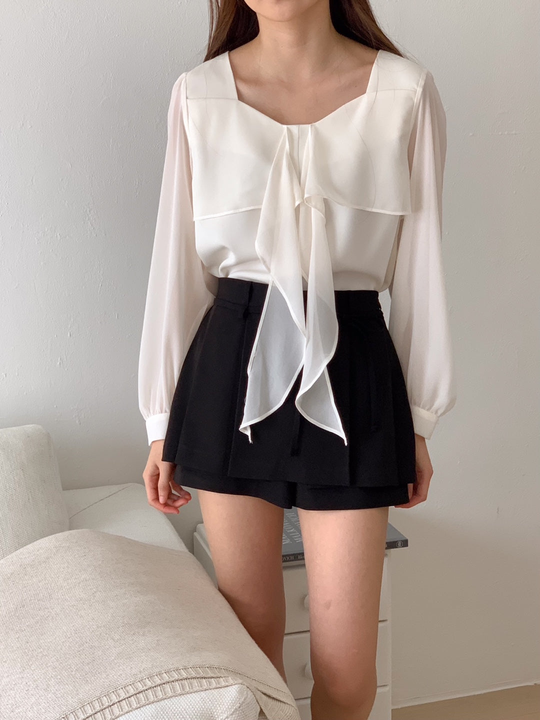 Chiffon Ribbon Blouse