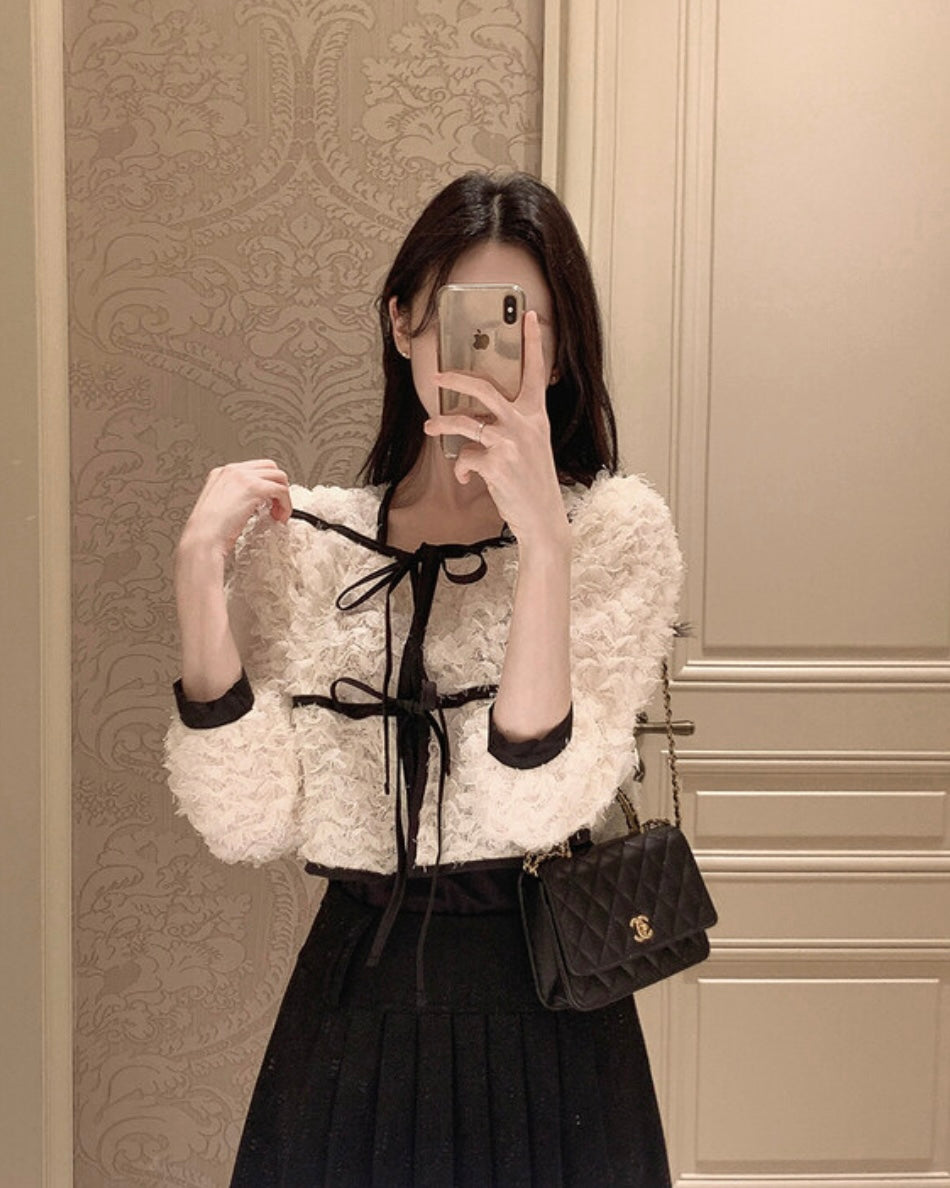 Floral Ribbon Cardigan