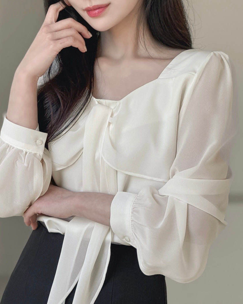 Chiffon Ribbon Blouse