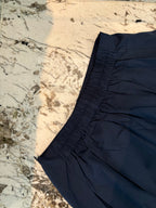 Navy Pleats Long Skirt