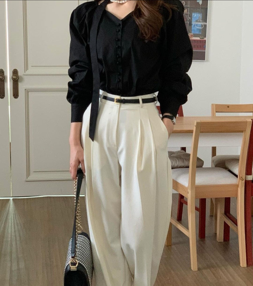 Hershey Tie Blouse