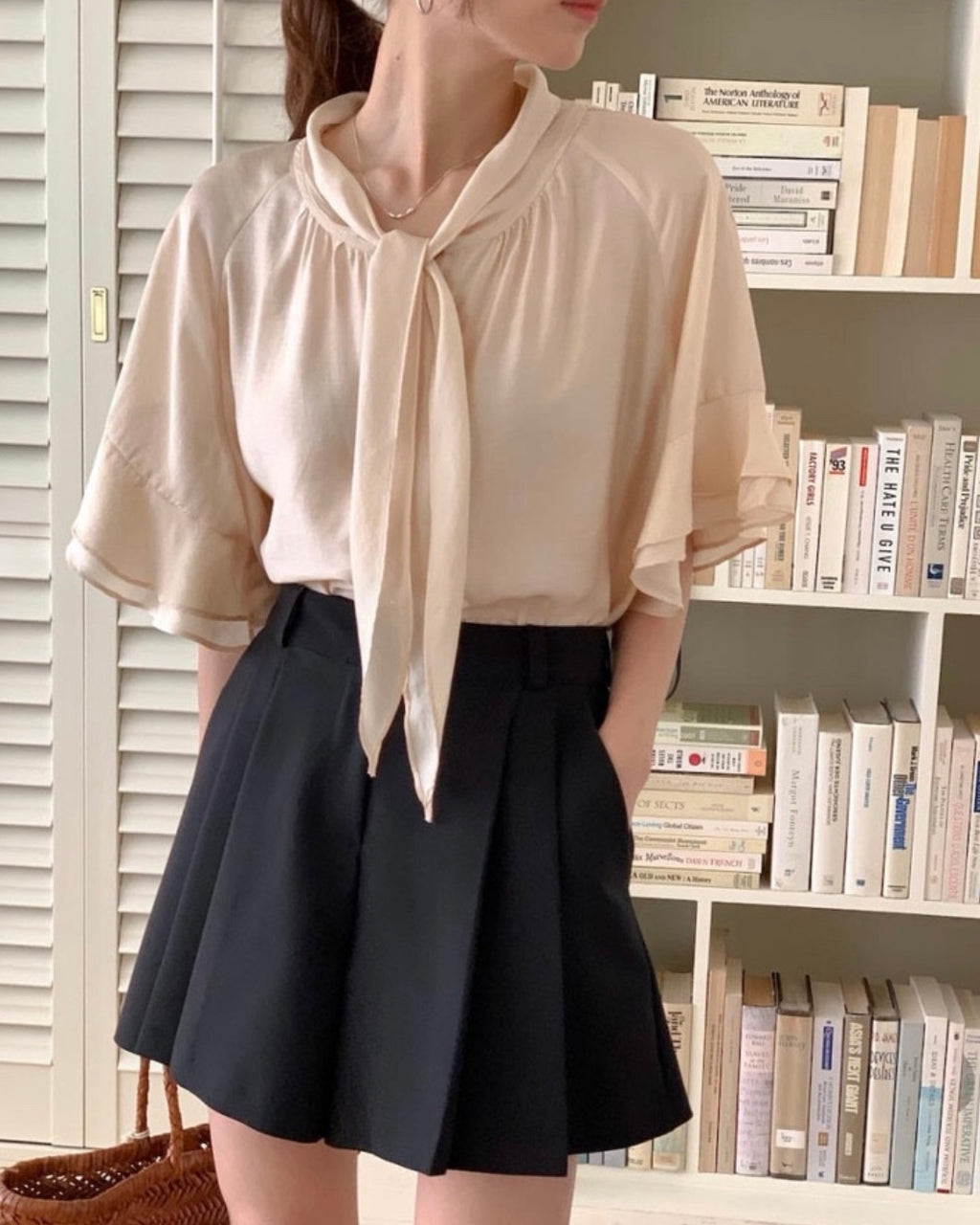 Pure Tie Blouse