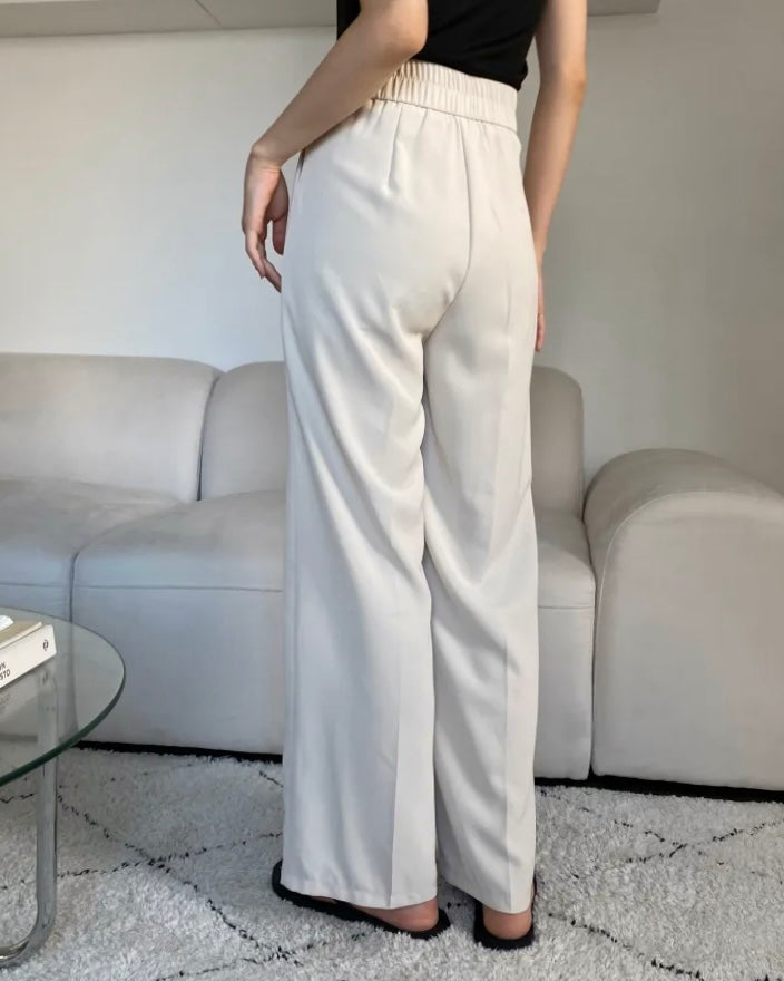[S,M] High-Waist Banding Slacks