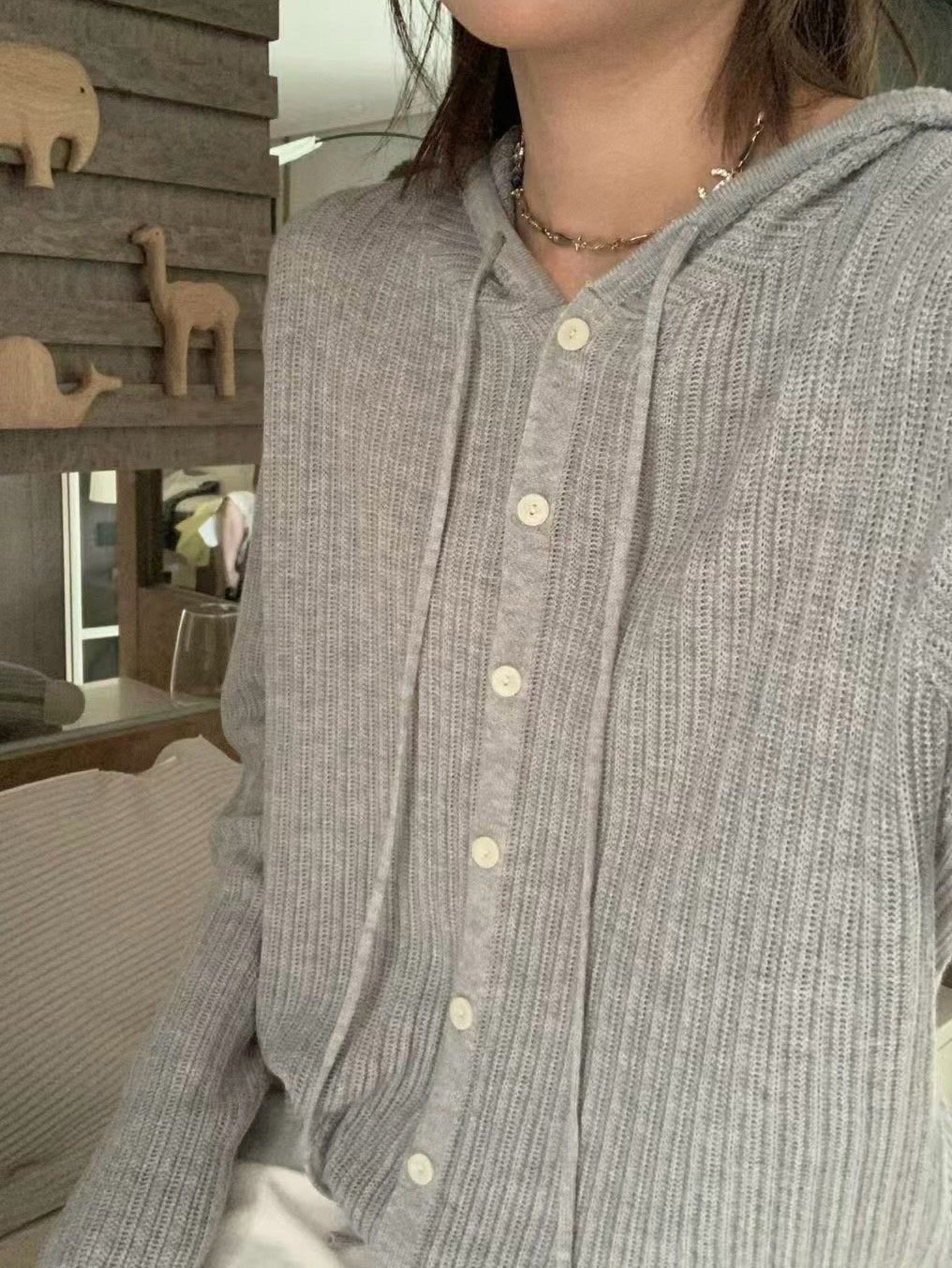 Egg Hoodie Cardigan