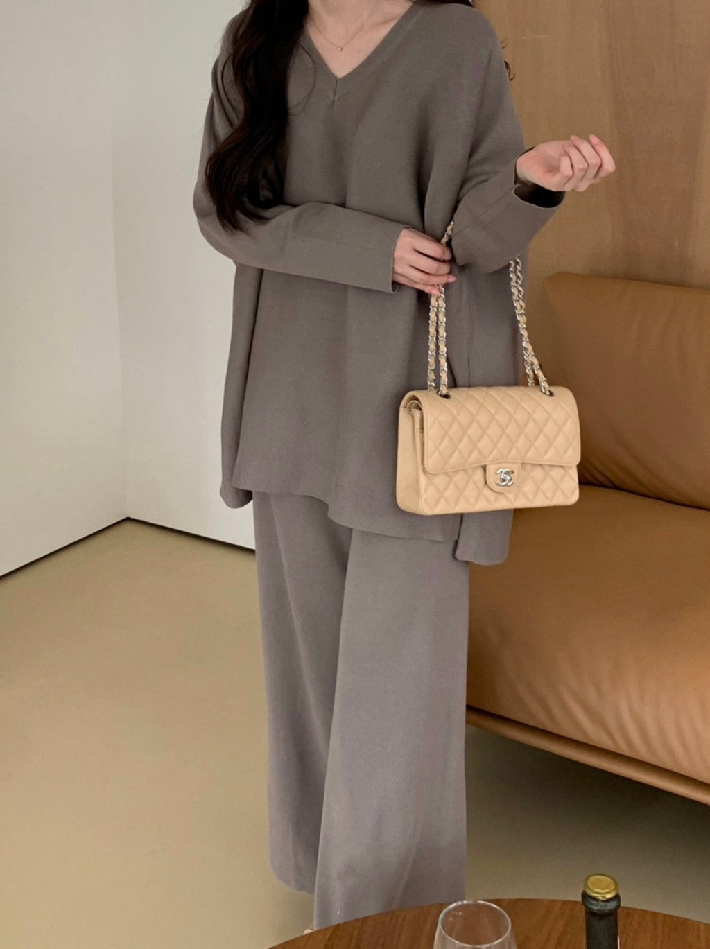 Latte Loose Two-Piece Set