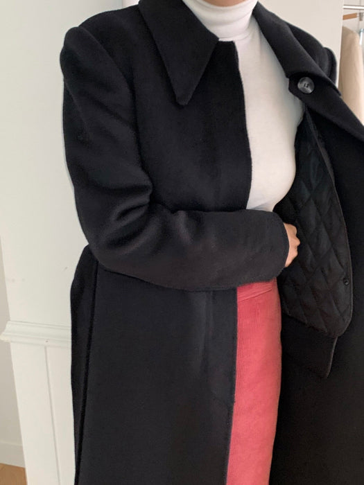Vin Handmade 90% Wool Coat with Padded Vest