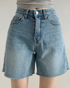 [S,M,L] Easy Fit A-Line Denim Shorts