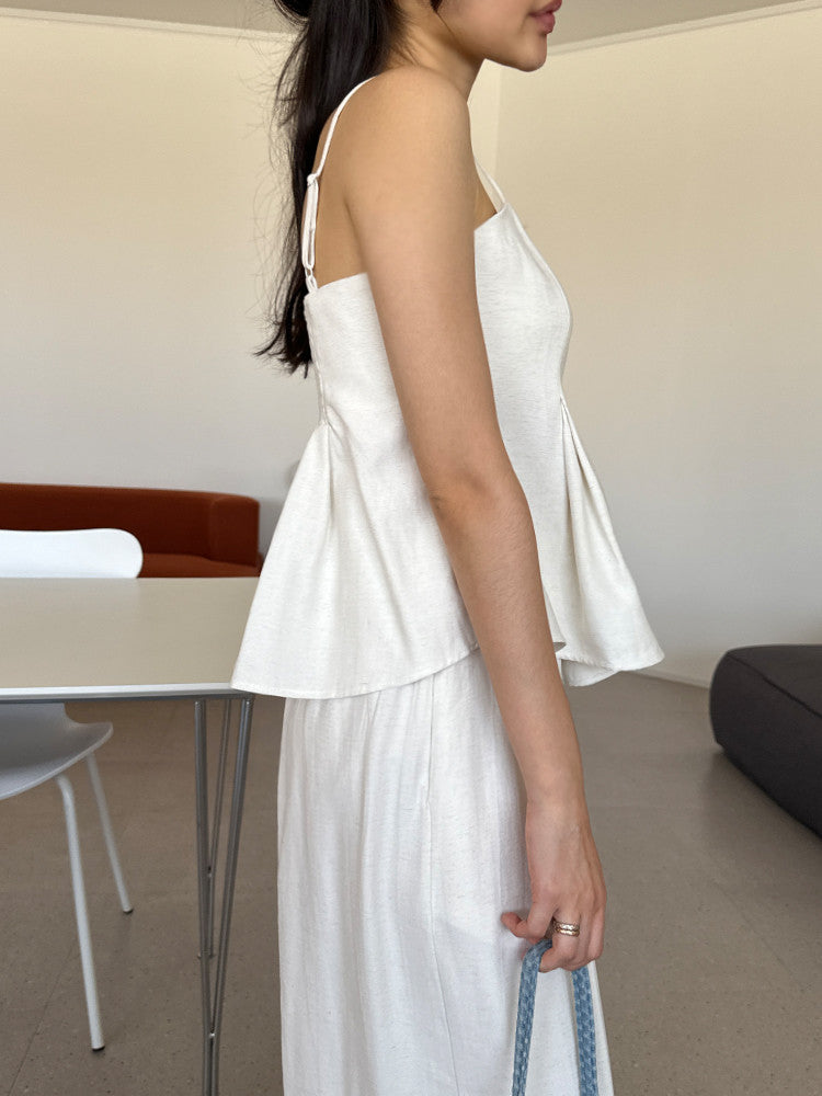 [ Sale Excluded ] Linen Pintuck Two-Piece Set