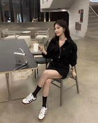 Layered Skirt Shirt Dress