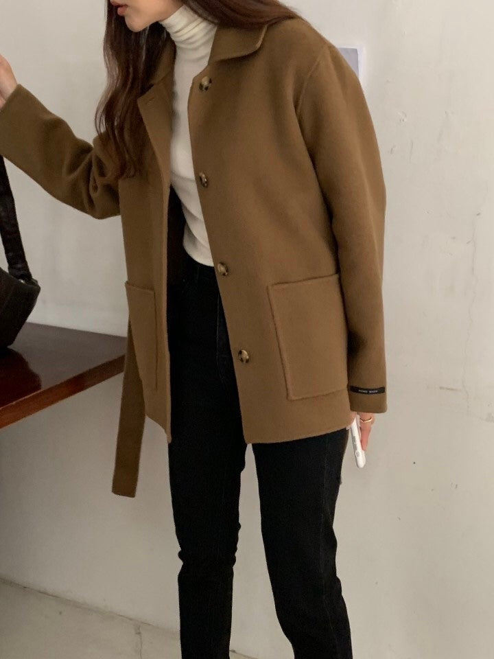 [ Pre-order ] Panna Half Wool Coat